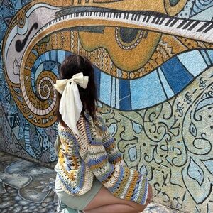 Multicolor Crochet Sweater